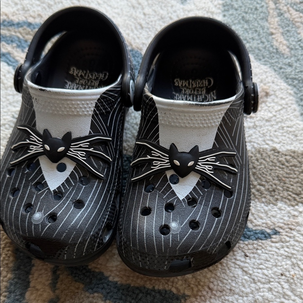 A Nightmare Before Christmas CROCS Kids Black and White
